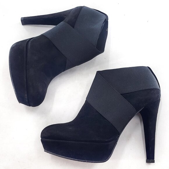 STUART WEITZMAN Kilgore Elastic Straps Suede Platform Ankle Booties - Picture 8 of 10